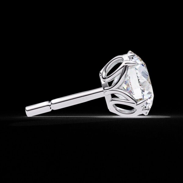 Classic Round Diamond Stud Earrings Made In 18 / 14 / 10 KT Gold Studded With Certified Lab Diamond For The Anniversary And Wedding Gift