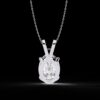 Elegant Oval-Cut Solitaire Diamond Pendant Made In 18/14/10 KT Gold Embellished With Certified Lab Diamonds For The Anniversary Gift For Her