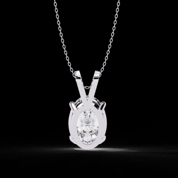 Elegant Oval-Cut Solitaire Diamond Pendant Made In 18/14/10 KT Gold Embellished With Certified Lab Diamonds For The Anniversary Gift For Her