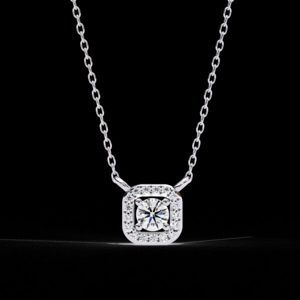 Minimalist Round Diamond Pendant Made In 18 / 14 / 10 KT Gold Embellished With Certified Lab Diamond For The Anniversary Gift For Her