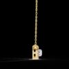 Minimalist Round Diamond Pendant Made In 18 / 14 / 10 KT Gold Embellished With Certified Lab Diamond For The Anniversary Gift For Her