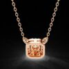 Minimalist Round Diamond Pendant Made In 18 / 14 / 10 KT Gold Embellished With Certified Lab Diamond For The Anniversary Gift For Her