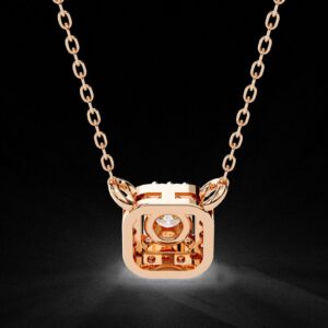 Minimalist Round Diamond Pendant Made In 18 / 14 / 10 KT Gold Embellished With Certified Lab Diamond For The Anniversary Gift For Her