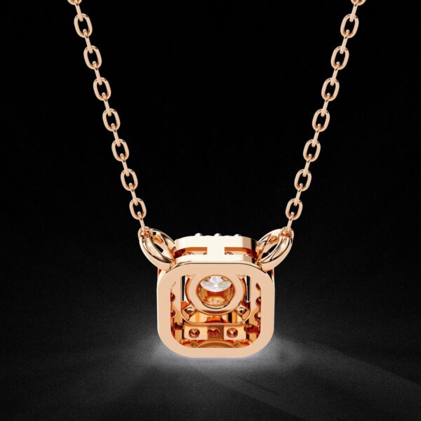Minimalist Round Diamond Pendant Made In 18 / 14 / 10 KT Gold Embellished With Certified Lab Diamond For The Anniversary Gift For Her