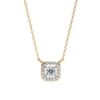 Minimalist Round Diamond Pendant Made In 18 / 14 / 10 KT Gold Embellished With Certified Lab Diamond For The Anniversary Gift For Her