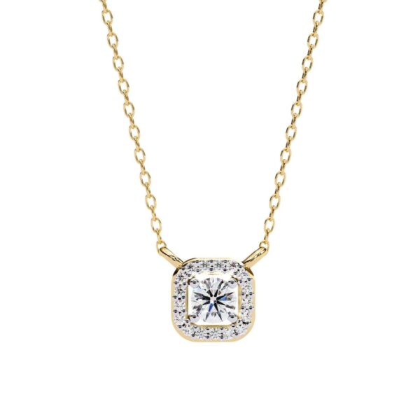 Minimalist Round Diamond Pendant Made In 18 / 14 / 10 KT Gold Embellished With Certified Lab Diamond For The Anniversary Gift For Her
