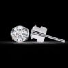 Rose Gold Round Diamond Stud Earrings Made In 18 / 14 / 10 KT Gold Studded With Certified Lab Diamond For The Anniversary And Wedding Gift