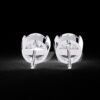 Rose Gold Round Diamond Stud Earrings Made In 18 / 14 / 10 KT Gold Studded With Certified Lab Diamond For The Anniversary And Wedding Gift