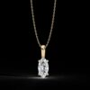 Elegant Marquise Cut Diamond Pendant Made In 18 / 14 / 10 KT Gold Embellished With Certified Lab Diamond For The Anniversary Gift For Her