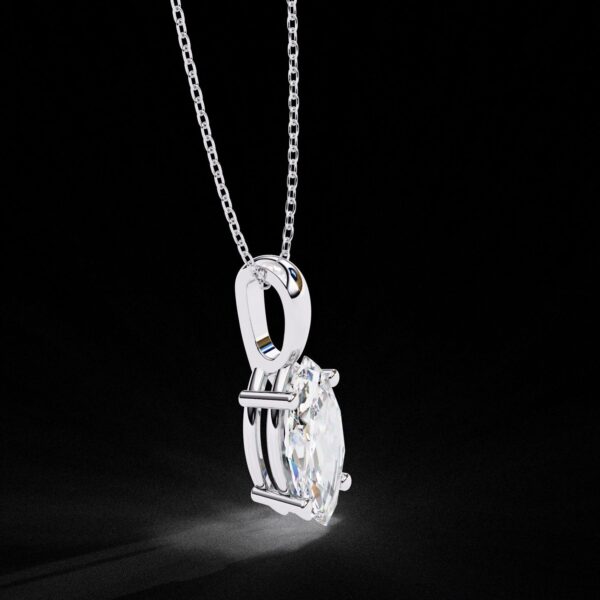 Elegant Marquise Cut Diamond Pendant Made In 18 / 14 / 10 KT Gold Embellished With Certified Lab Diamond For The Anniversary Gift For Her