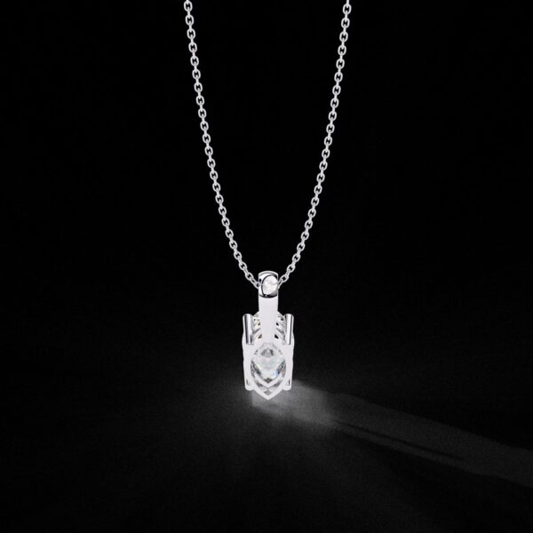 Elegant Marquise Cut Diamond Pendant Made In 18 / 14 / 10 KT Gold Embellished With Certified Lab Diamond For The Anniversary Gift For Her
