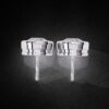 Bezel-Set Round Diamond Stud Earrings Made In 18 / 14 / 10 KT Gold Studded With Certified Lab Diamonds For The Anniversary And Wedding Gift