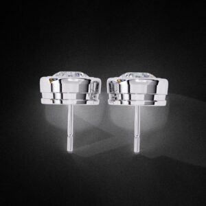 Bezel-Set Round Diamond Stud Earrings Made In 18 / 14 / 10 KT Gold Studded With Certified Lab Diamonds For The Anniversary And Wedding Gift