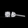 Rose Gold Round Cut Diamond Stud Earrings Made In 18/14/10 KT Gold Studded With Certified Lab Diamonds For The Anniversary And Wedding Gift