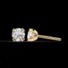 Rose Gold Round Cut Diamond Stud Earrings Made In 18/14/10 KT Gold Studded With Certified Lab Diamonds For The Anniversary And Wedding Gift