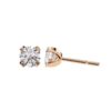 Rose Gold Round Cut Diamond Stud Earrings Made In 18/14/10 KT Gold Studded With Certified Lab Diamonds For The Anniversary And Wedding Gift