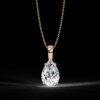 Pear-Shaped Diamond Solitaire Pendant Made In 18 / 14 / 10 KT Gold Embellished With Certified Lab Diamonds For The Anniversary Gift For Her