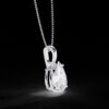 Pear-Shaped Diamond Solitaire Pendant Made In 18 / 14 / 10 KT Gold Embellished With Certified Lab Diamonds For The Anniversary Gift For Her
