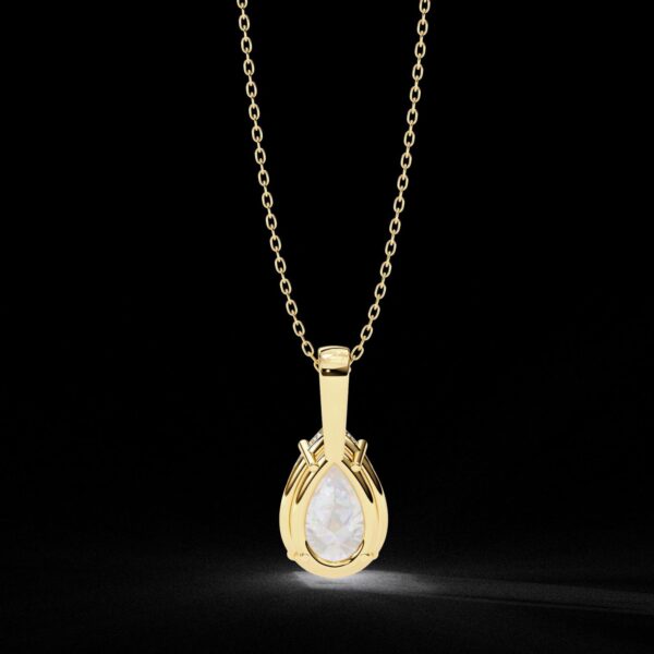 Pear-Shaped Diamond Solitaire Pendant Made In 18 / 14 / 10 KT Gold Embellished With Certified Lab Diamonds For The Anniversary Gift For Her