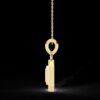 Emerald-Cut Halo Diamond Pendant Made In 18 / 14 / 10 KT Gold Embellished With Certified Lab Diamonds For The Anniversary Gift For Her