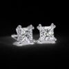 Elegant Princess-Cut Stud Earrings Made In 18 / 14 / 10 KT Gold Studded With Certified Lab Diamond For The Anniversary And Wedding Gift