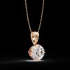 Elegant Round-Cut Solitaire Pendant Made In 18 / 14 / 10 KT Gold Embellished With Certified Lab Diamonds For The Anniversary Gift For Her