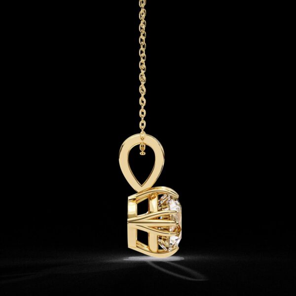 Elegant Round-Cut Solitaire Pendant Made In 18 / 14 / 10 KT Gold Embellished With Certified Lab Diamonds For The Anniversary Gift For Her