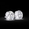 Classic Round Diamond Stud Earrings Made In 18 / 14 / 10 KT Gold Studded With Certified Lab Diamond For The Anniversary And Wedding Gift