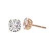 Classic Round Diamond Stud Earrings Made In 18 / 14 / 10 KT Gold Studded With Certified Lab Diamond For The Anniversary And Wedding Gift