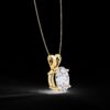 Elegant Oval-Cut Solitaire Diamond Pendant Made In 18/14/10 KT Gold Embellished With Certified Lab Diamonds For The Anniversary Gift For Her