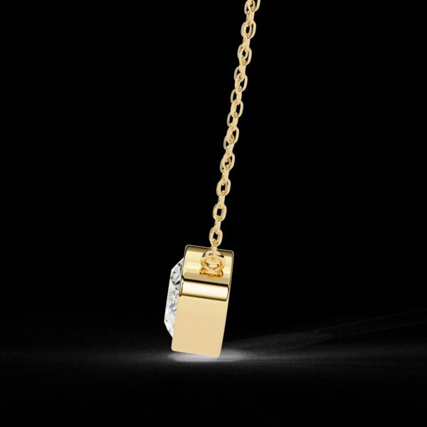 Oval Solitaire Lab-Grown Diamond Pendant Made In 18/14/10 KT Gold Embellished With Certified Lab Diamonds For The Anniversary Gift For Her
