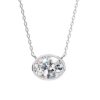 Oval Solitaire Lab-Grown Diamond Pendant Made In 18/14/10 KT Gold Embellished With Certified Lab Diamonds For The Anniversary Gift For Her