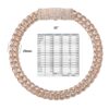 Rose Gold-Plated Silver Cuban Chain with Lab Diamonds - Installment 1