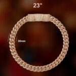Rose Gold-Plated Silver Cuban Chain with Lab Diamonds - Installment 1